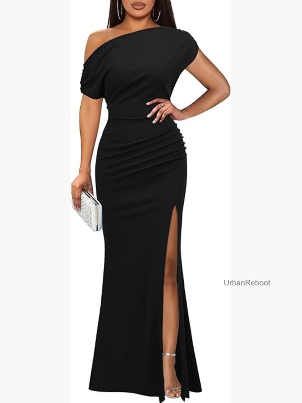 Sleeveless Off Shoulder Bodycon Mermaid Formal Maxi Dress